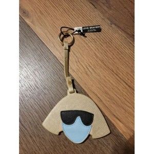 NEW NWT LOVE BRAVERY Lady Gaga Elton John KEY CHAIN RING Sunglasses Face